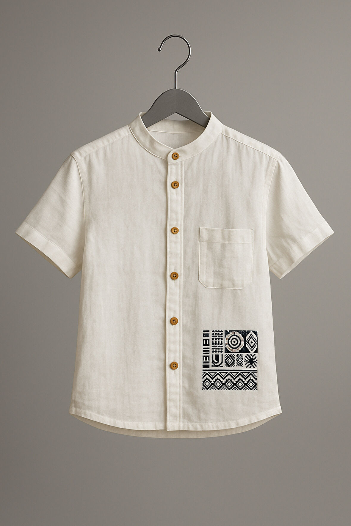 Jena Erkek Çocuk Hakim Yaka Gömlek 3-8 Yaş Ekru