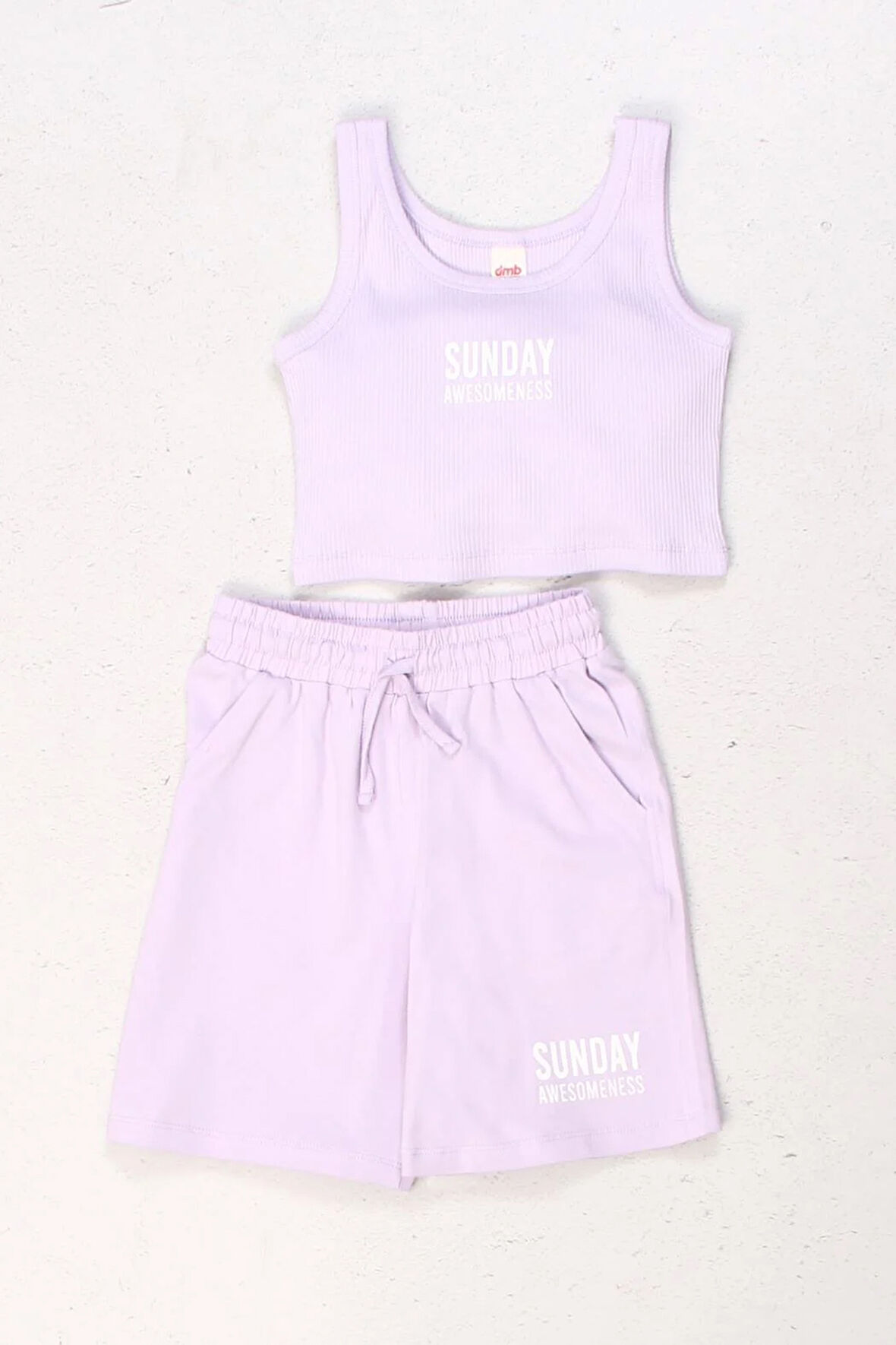 Dmb Kız Çocuk Kaşk Badili Şortlu Takım 4-9 Yaş Lila