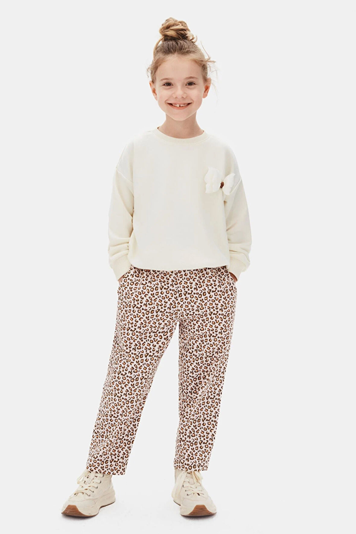 Nk Kız Çocuk Romantic Pantolon 4-8 Yaş Pudra