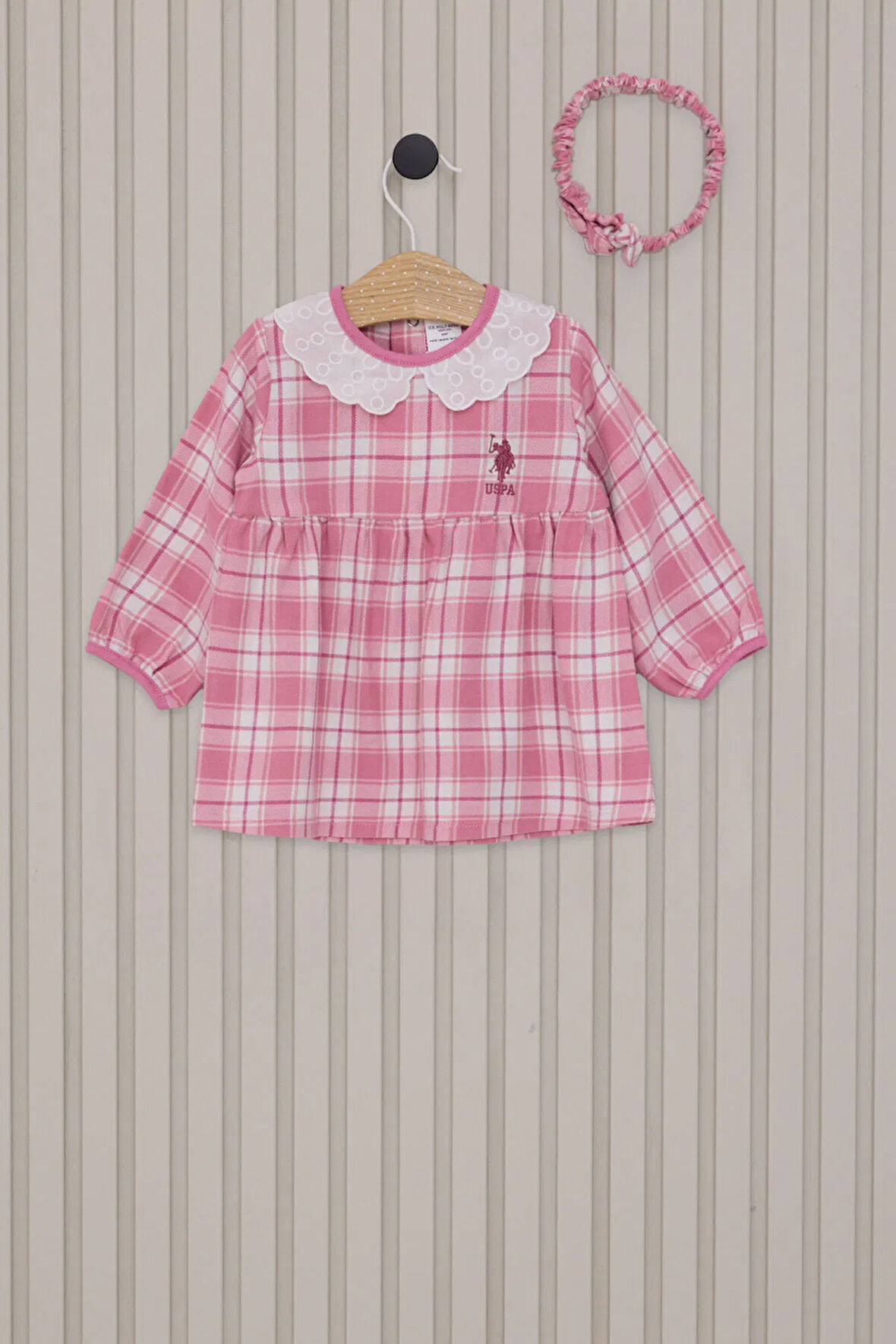 U.S. Polo Assn Kız Bebek Elbise 6-36 Ay Pembe