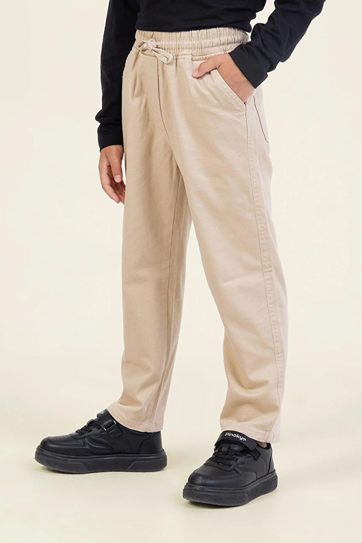 Dmb Unisex Çocuk Dokuma Pantolon 7-15 Yaş Bej