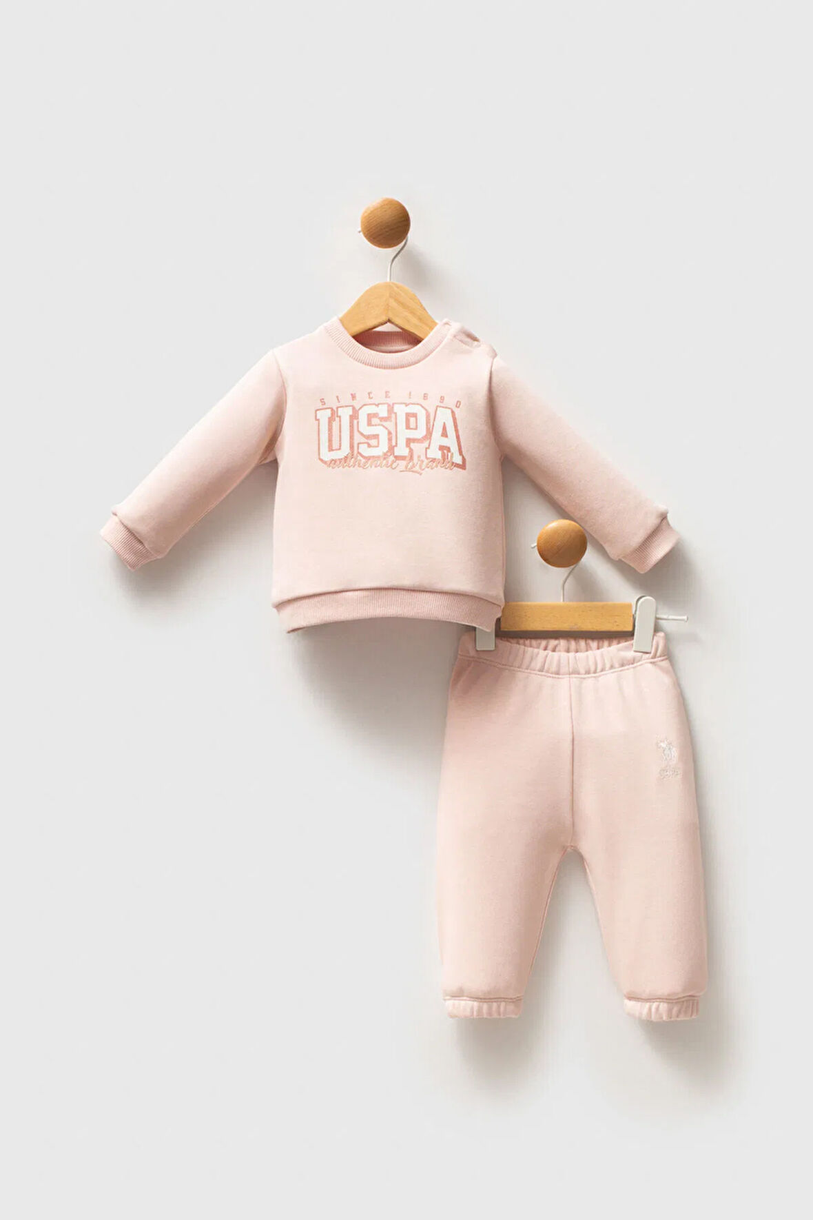U.S Polo Kız Bebek Takım 6-36 Ay Pudra