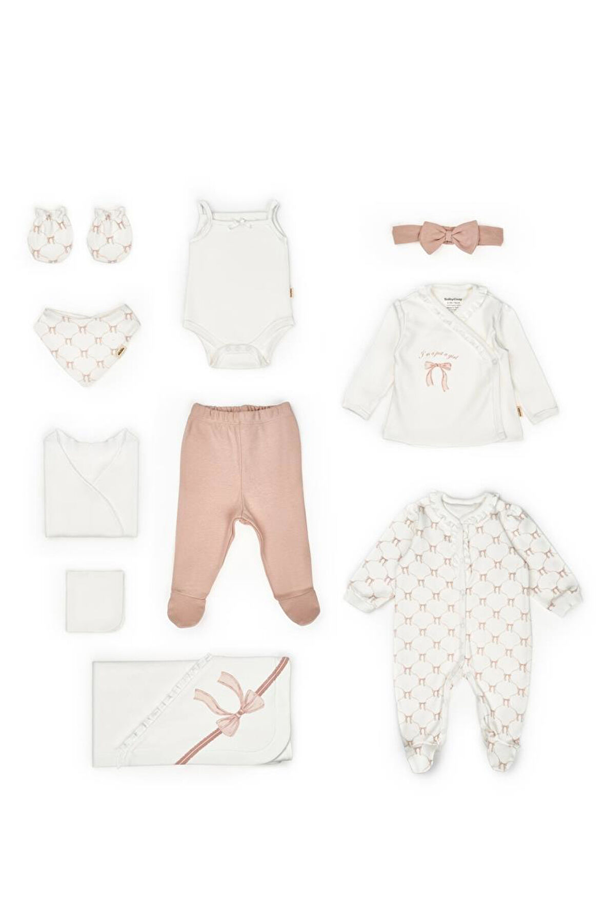 BaybCosy Kız Bebek 10'lu Hastane Çıkışı Pudra