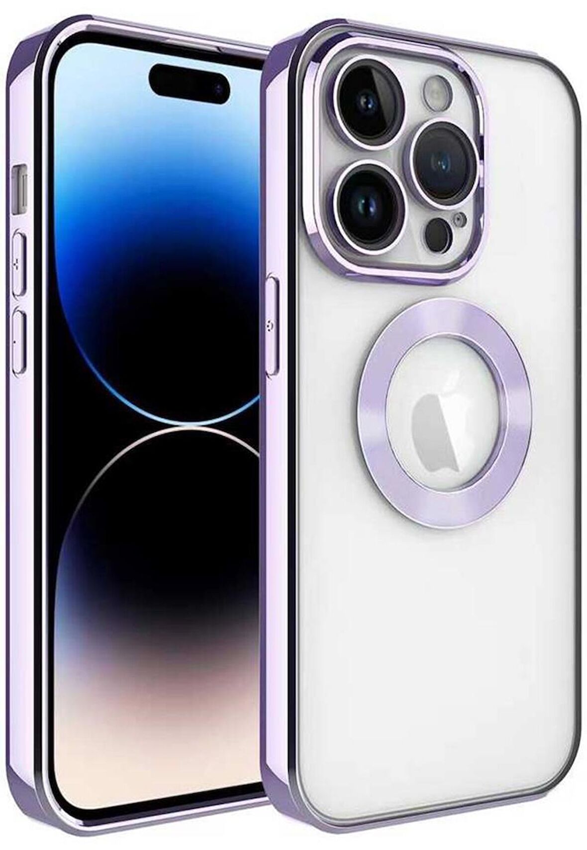 Apple iPhone 11 Pro Max Köşeleri Renkli Şeffaf Kamera Korumalı Silikon Luxury Kapak
