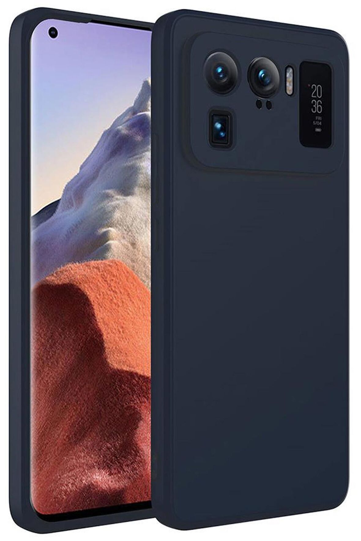 Xiaomi Mi 11 Ultra Kılıf Lansman Tasarım İç Yüzeyi Kadife Silikon