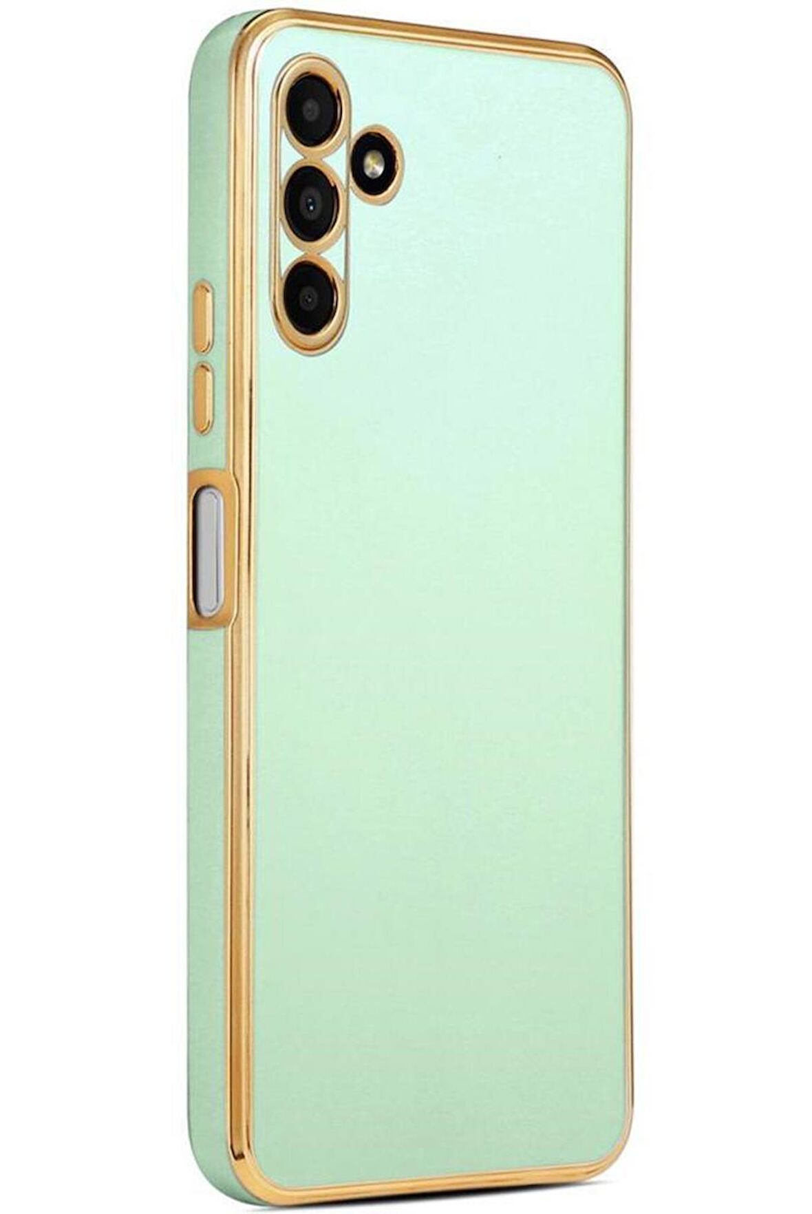 Galaxy M23 Kılıf Kamera Korumalı Altın Kenar Tasarım Silikon