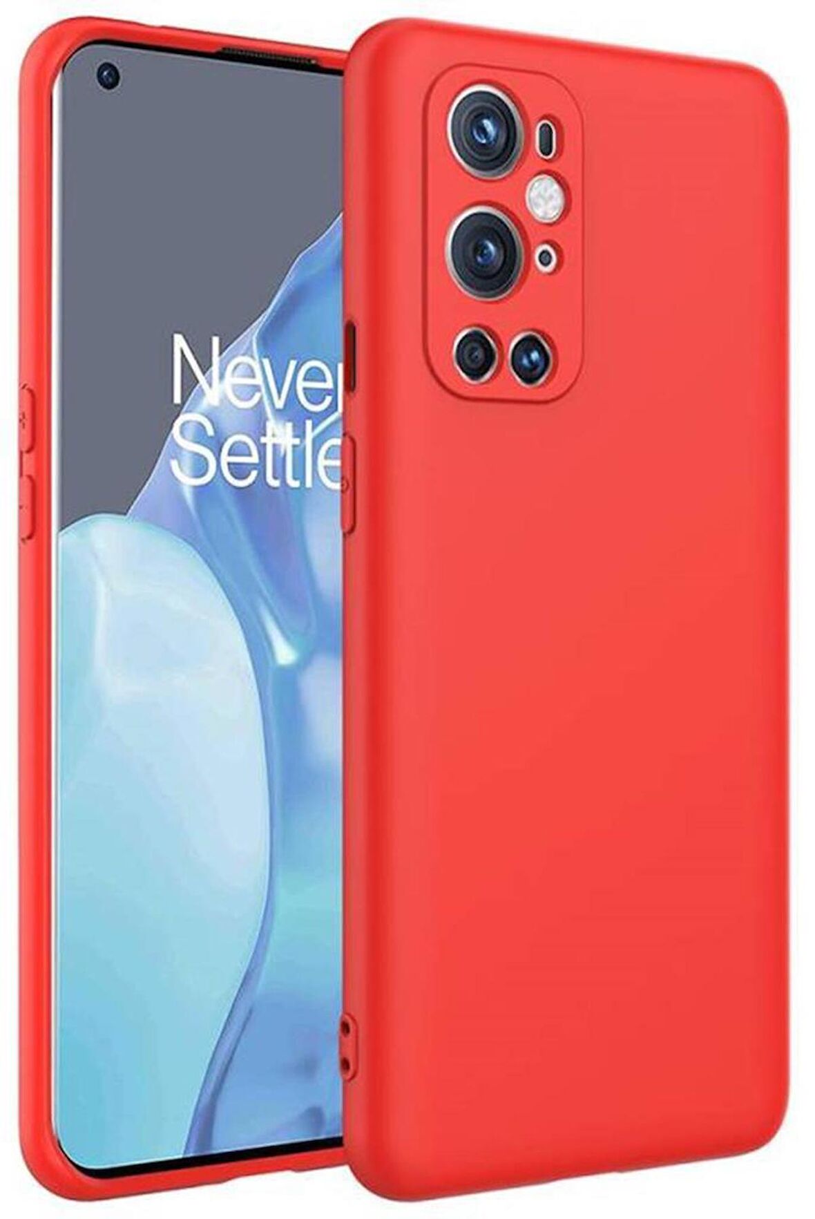 One Plus 9 Pro Kılıf Lansman Tasarım İç Yüzeyi Kadife Silikon