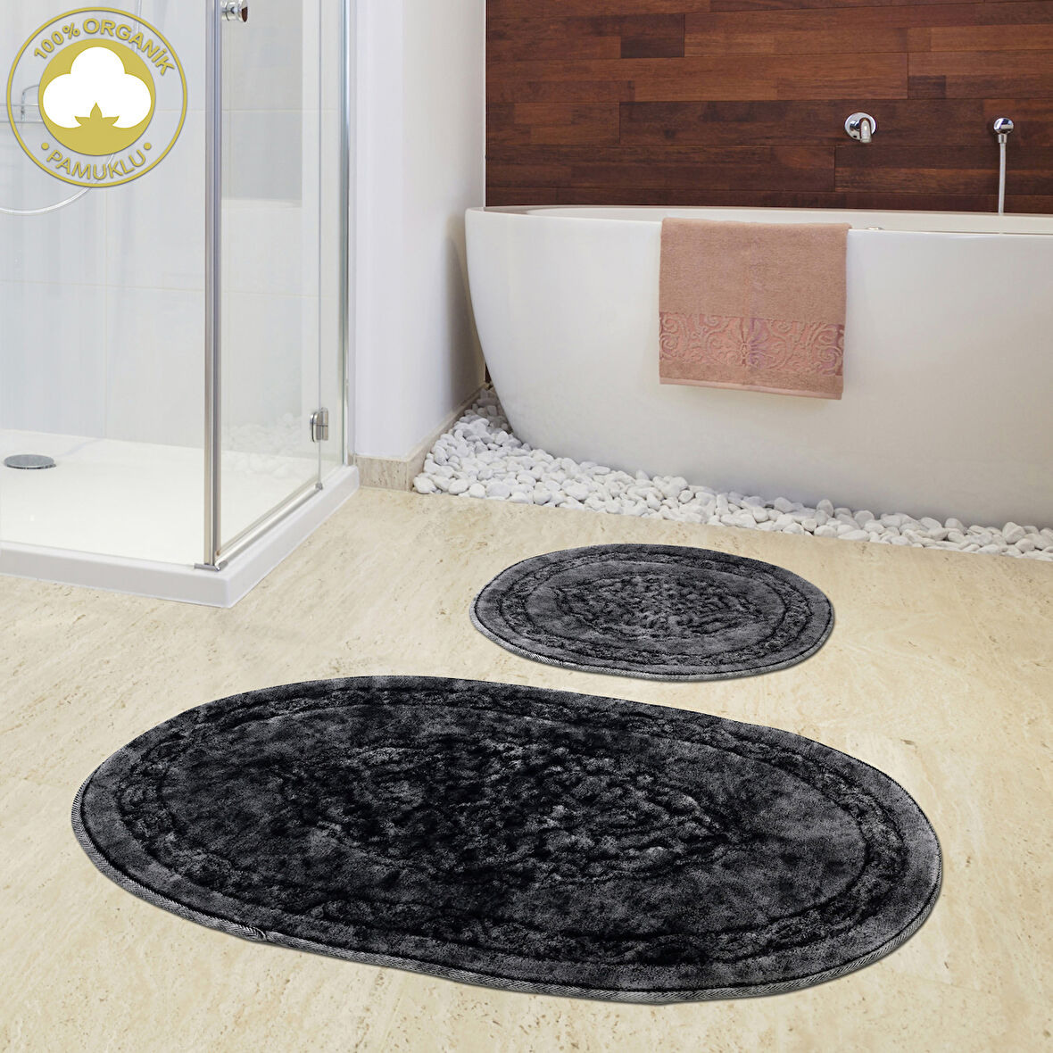 Alanur Damaks Oval Cotton 2 Li Paspas Eskitme