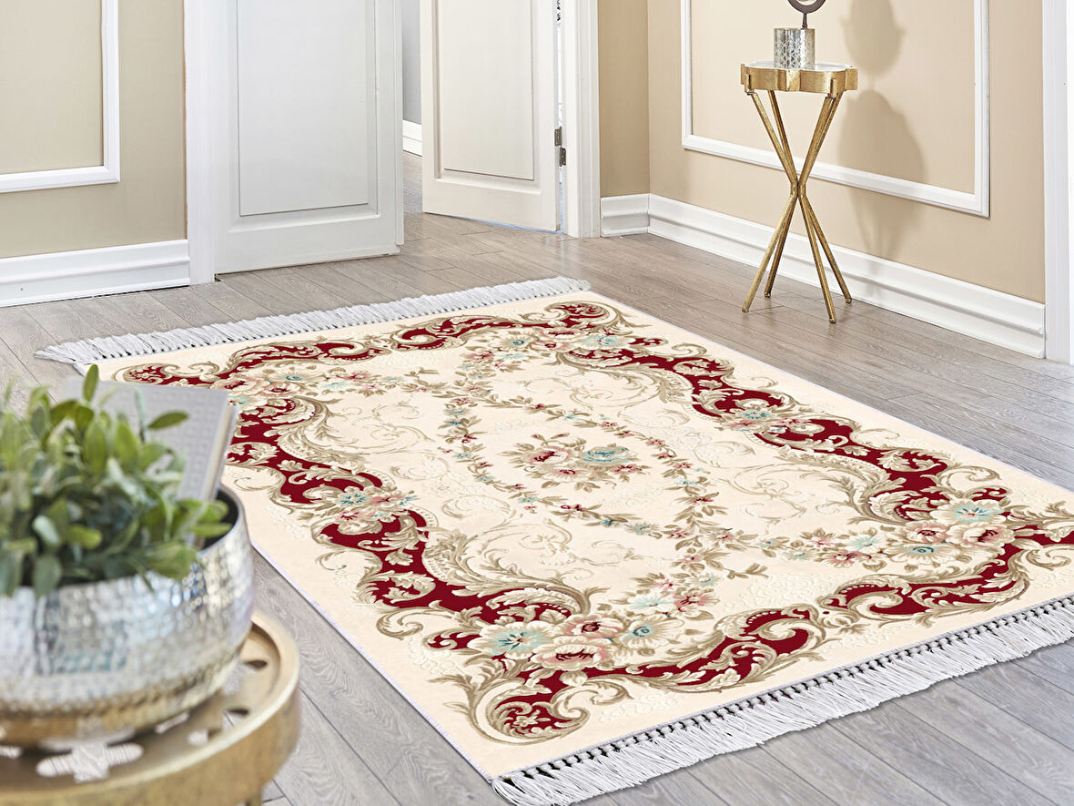 Dekoreko İnci Halı Dijital Saçaklı 1837 Desen 3