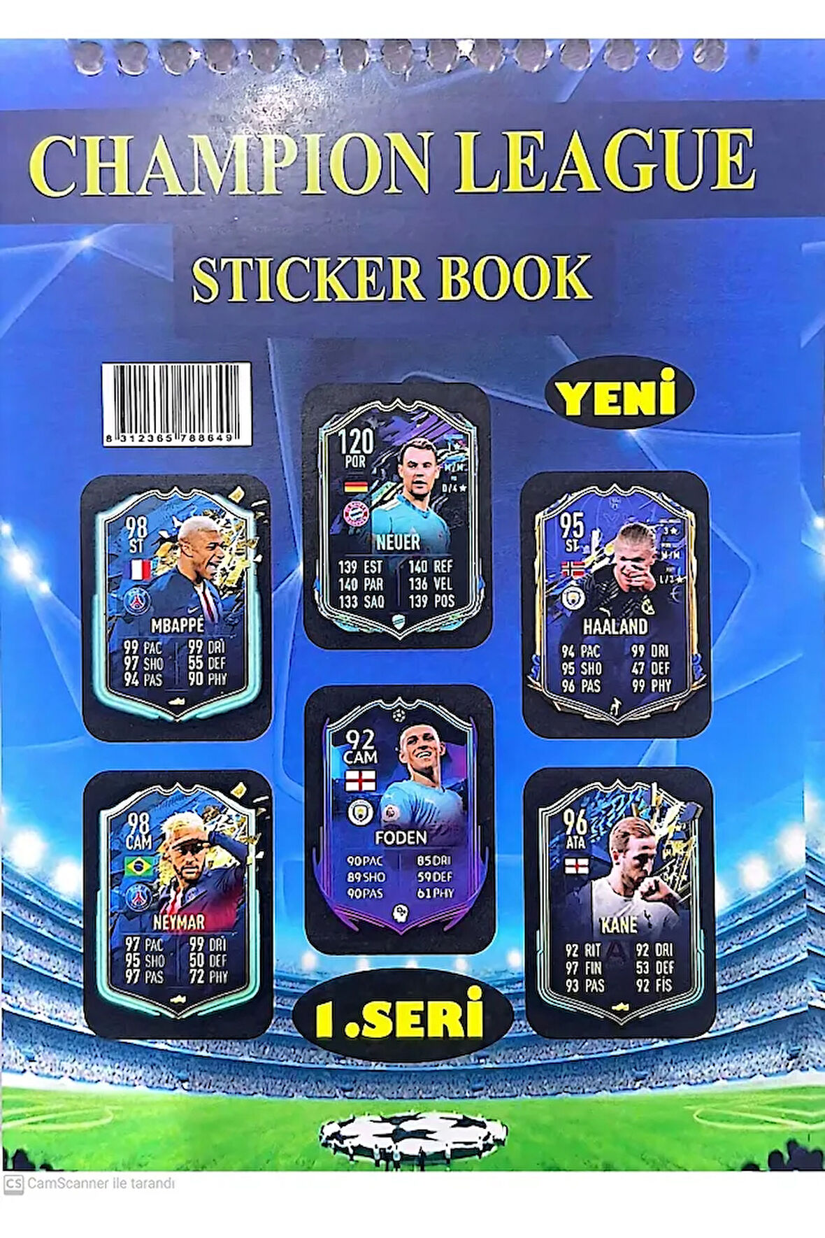 Deren Sticker Defteri 11X16CM 8 Sayfa CHAMPION LEAGUE