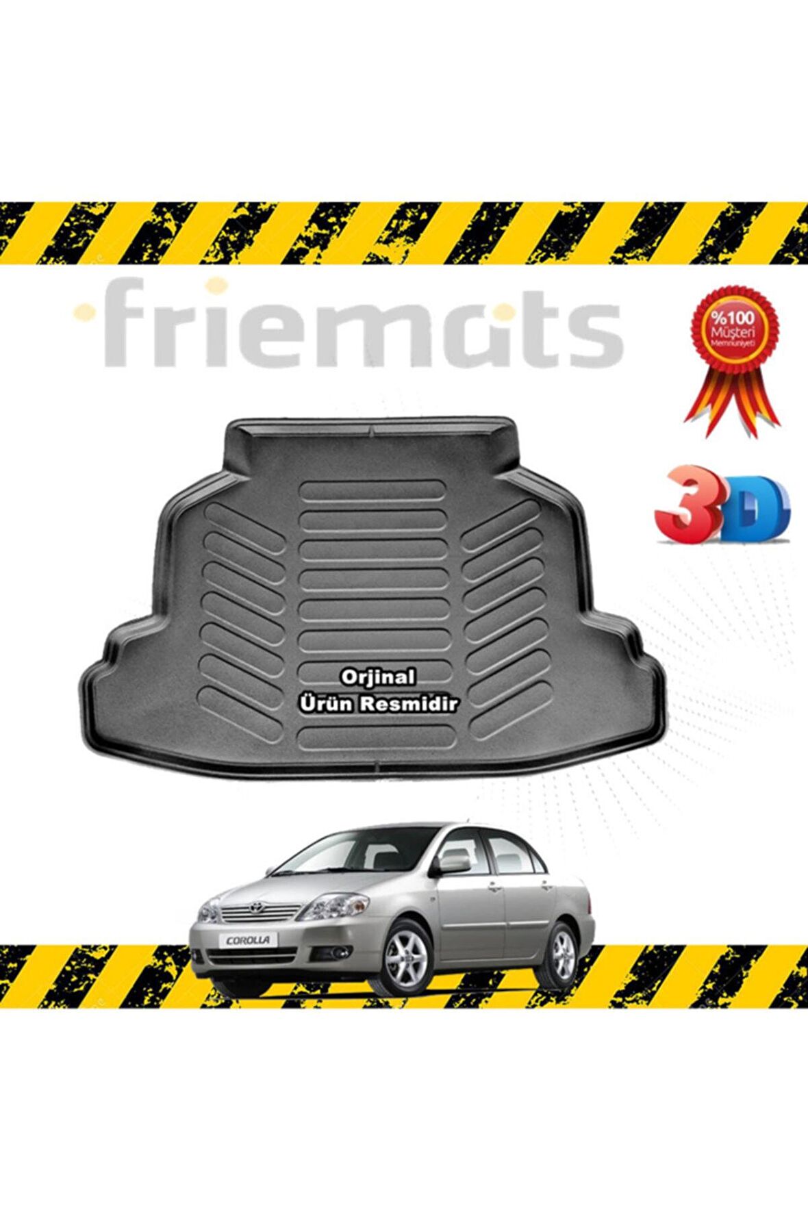 Toyota Corolla Sedan 3d Bagaj Havuz Paspası 2001-2006 Arası