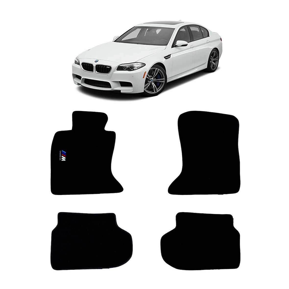 Rizline Bmw 5 Serisi F10 2010-2013 Halı Paspas M Logolu