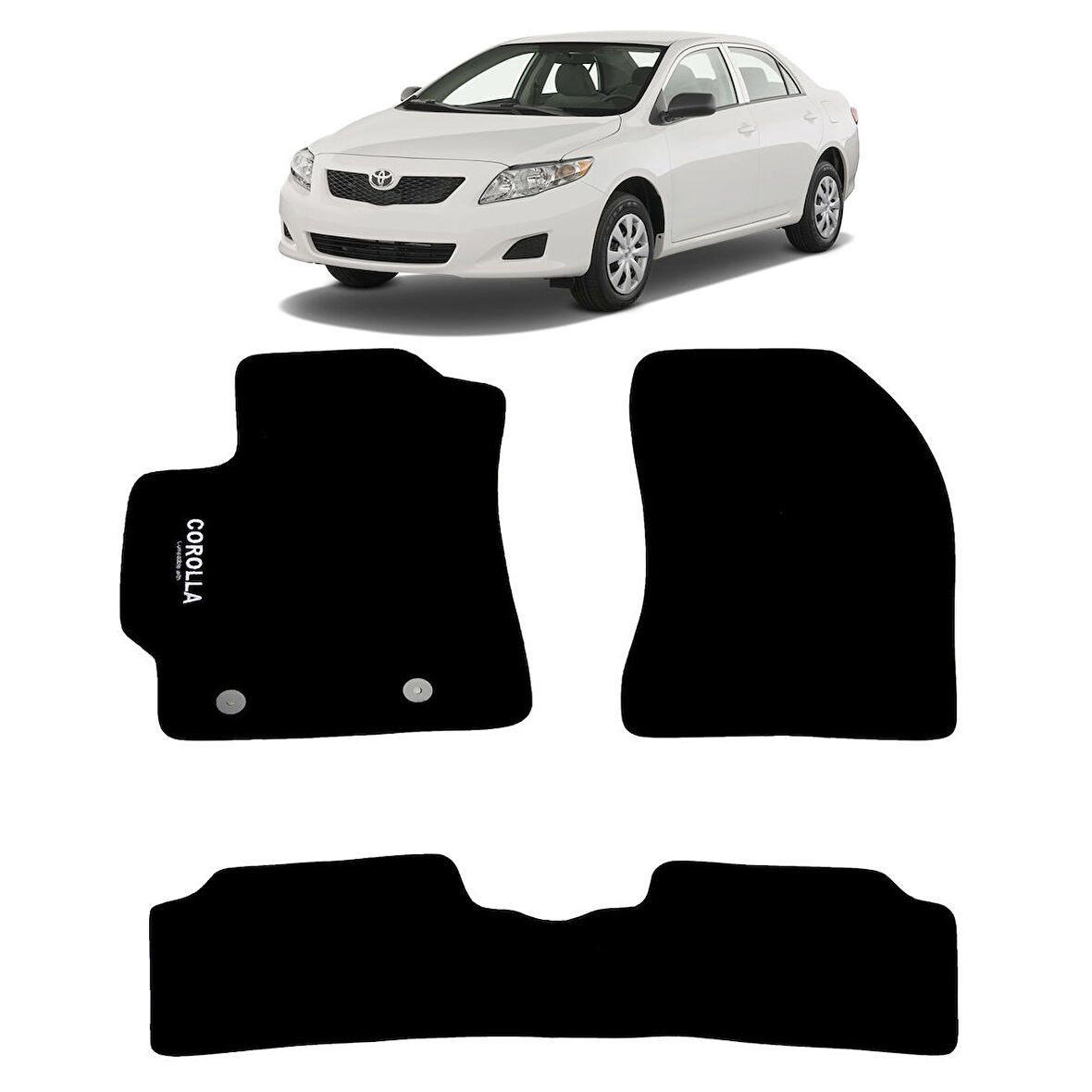 Rizline Toyota Corolla  2007-2012 Halı Paspas Siyah