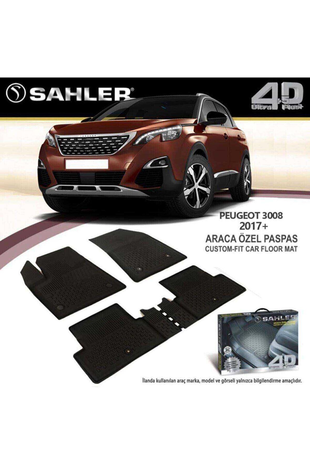 Sahler Peugeot 3008  2016 ve Sonrası 4.5D Havuzlu Paspas Siyah