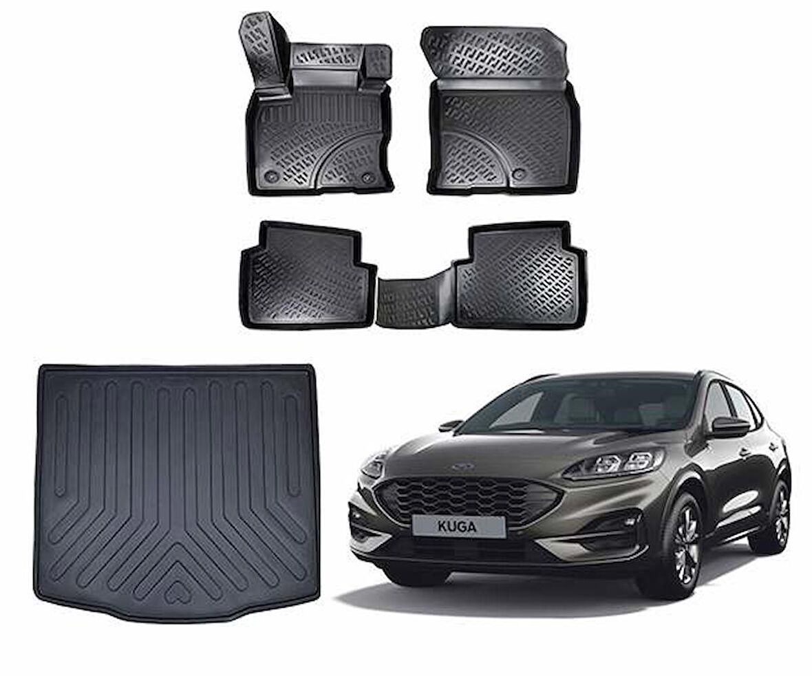 Ford Kuga 2020+ Rizline 3D Paspas ve Bagaj Havuzu