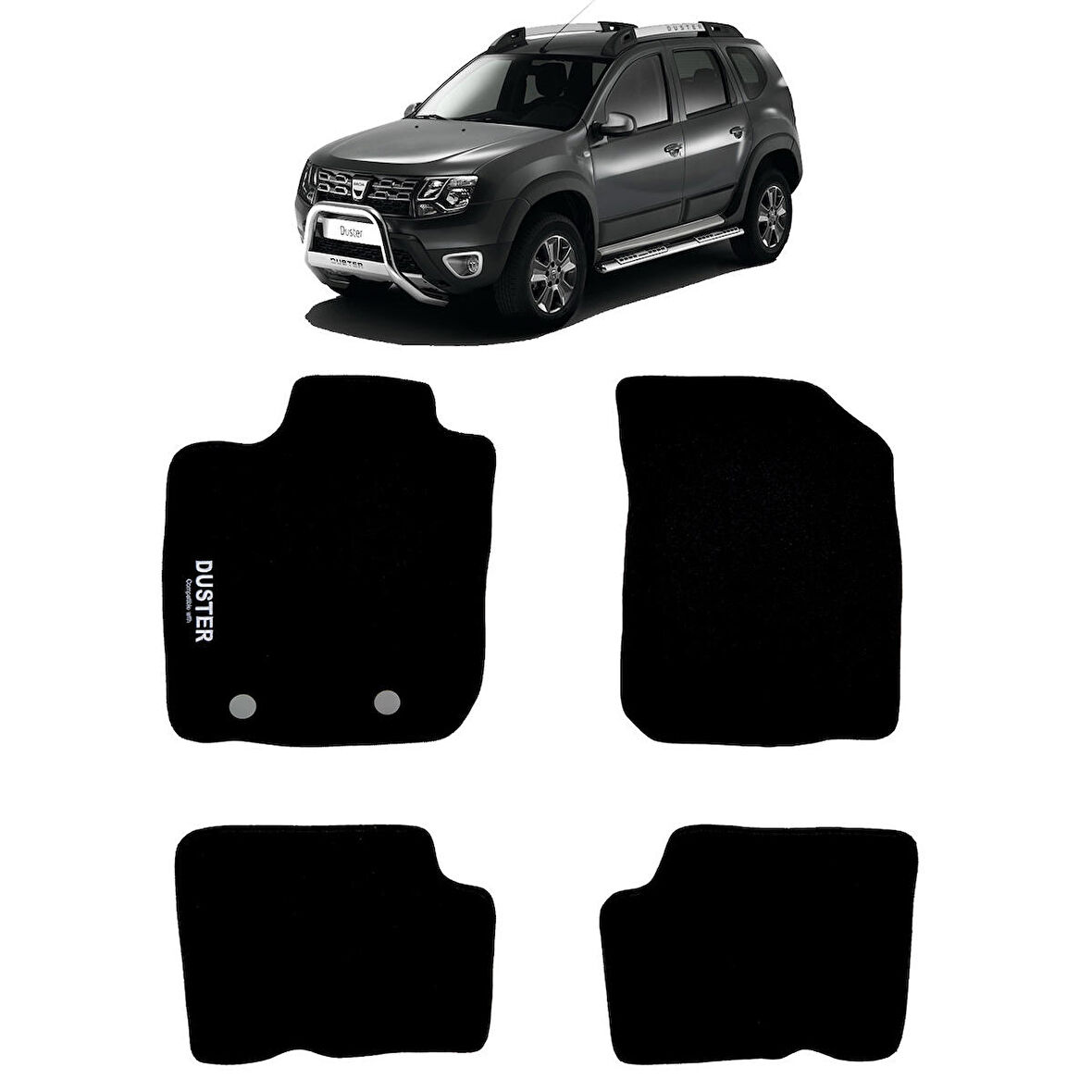 Rizline Dacia Duster 4x2 2009-2017 Halı Paspas Siyah