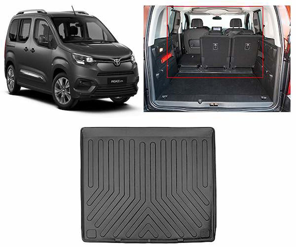 Rizline Toyota Proace City 2021 +Separatörsüz  3D Bagaj Havuzu