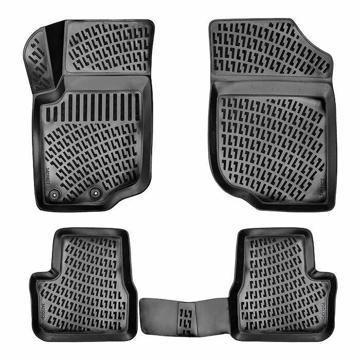 Rizline Peugeot 207 2006-2014  3D Havuzlu Paspas Siyah