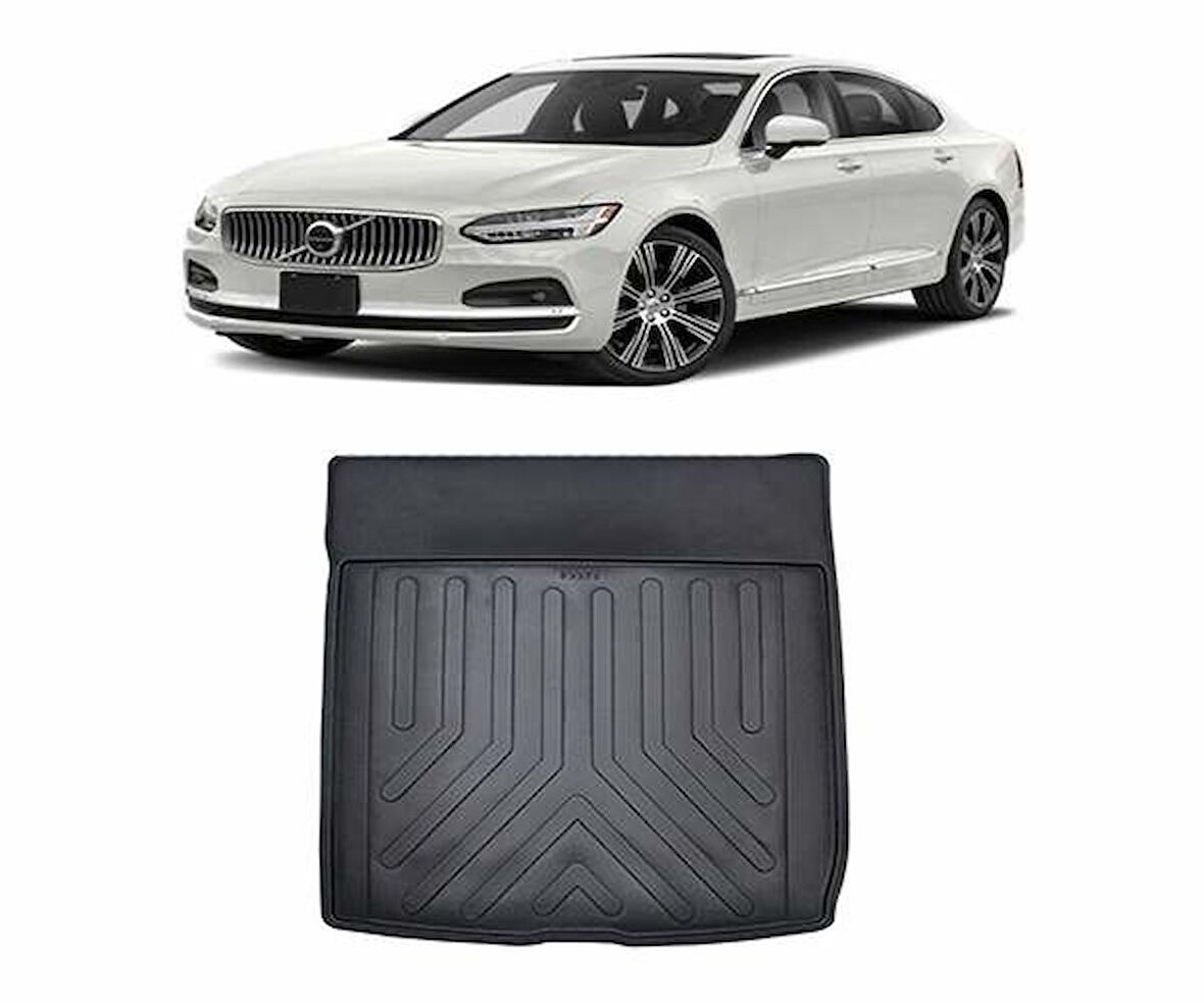 Rizline Volvo S90 2016 Sonrası  3D Bagaj Havuzu Siyah