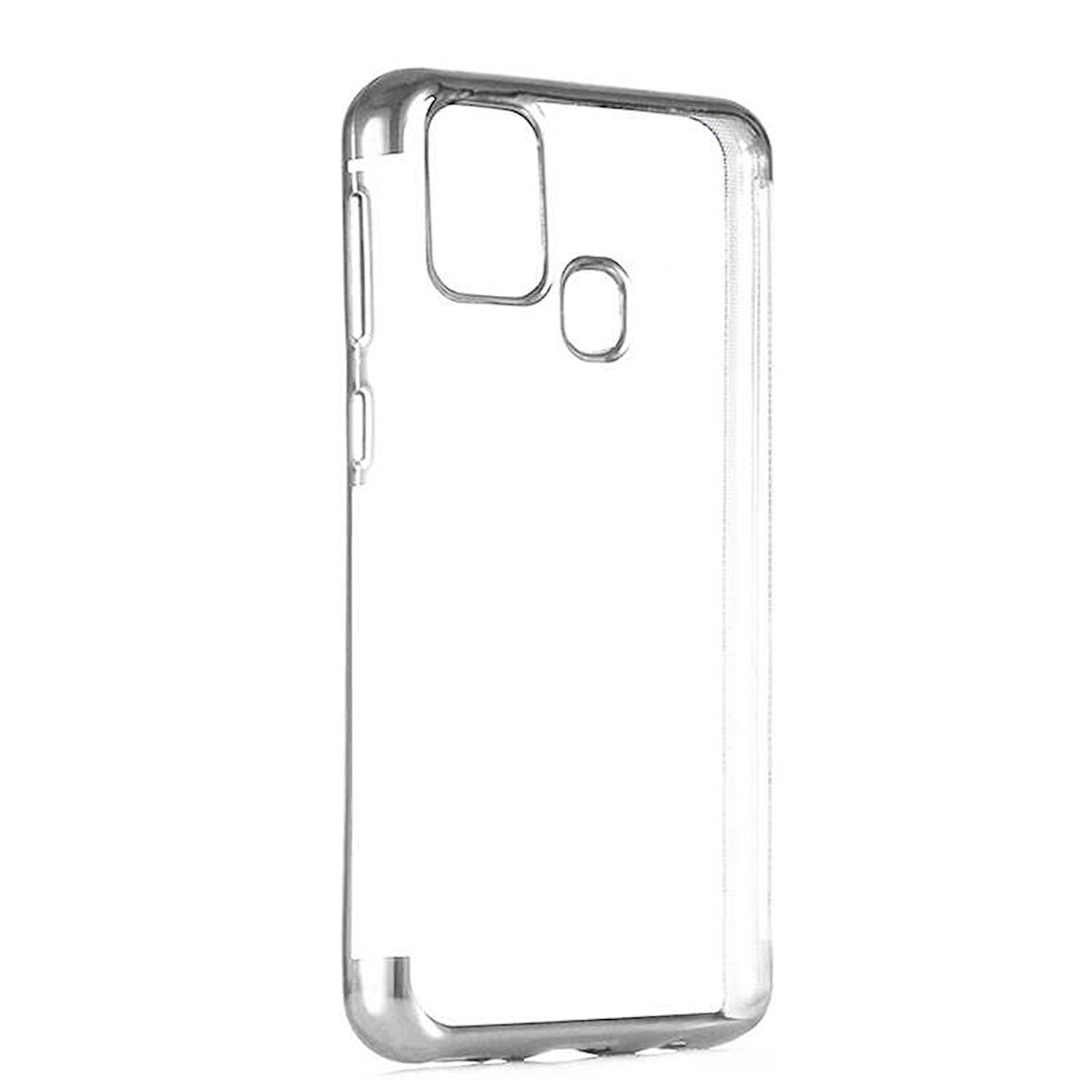 Galaxy M31 Kılıf İnce Köşeleri Renkli Şeffaf Silikon