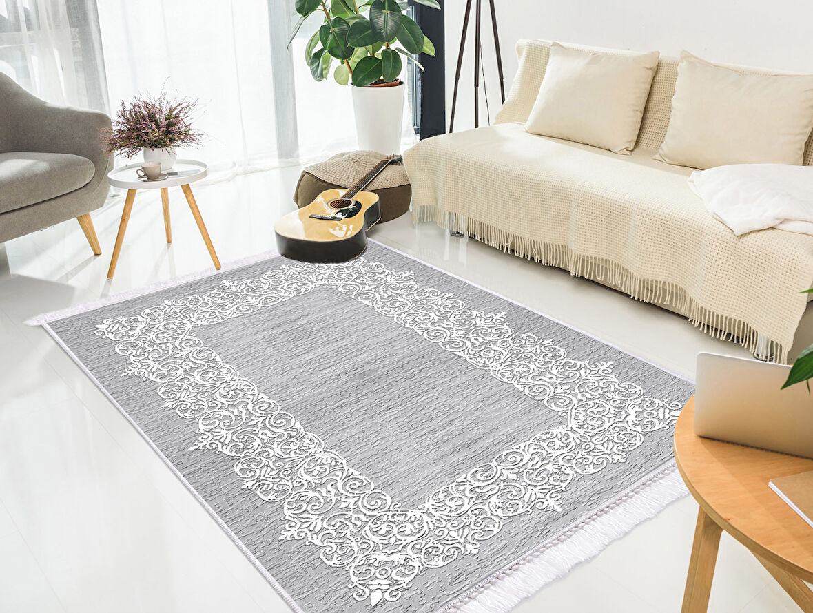 Dekoreko İnci Halı Dijital Saçaklı 1811