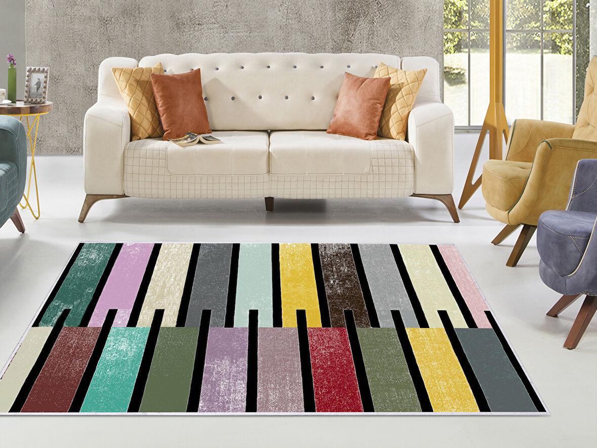 Dekoreko İpek Halı Dijital Saçaksız 2072 Desen 1