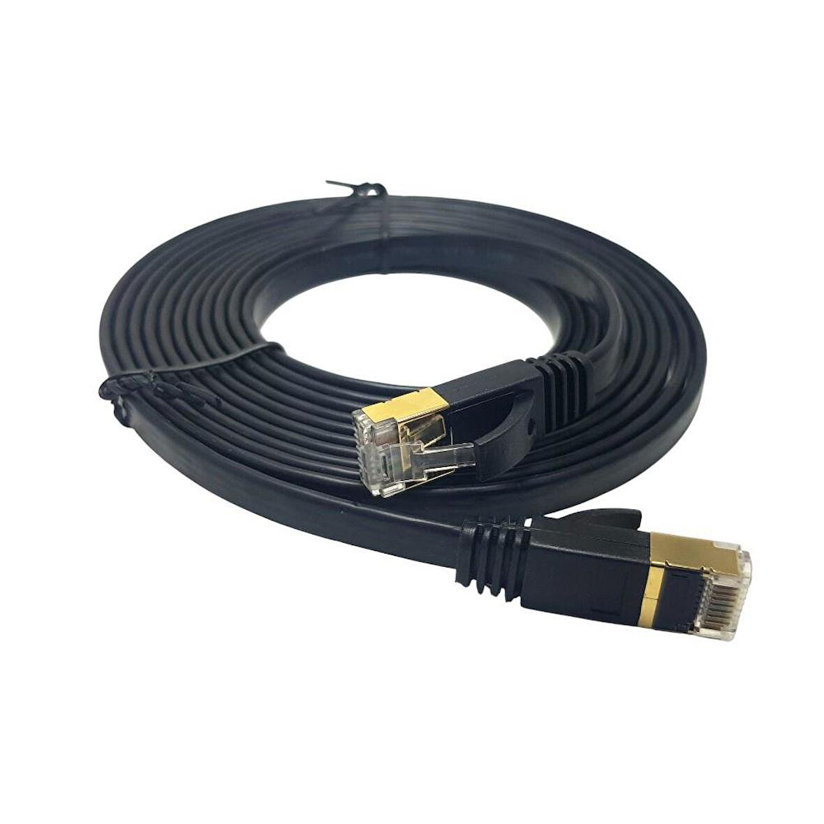 IRONSTAR CAT7 Flat Kablo 20Metre Siyah - 10Gbps Hız Destekli