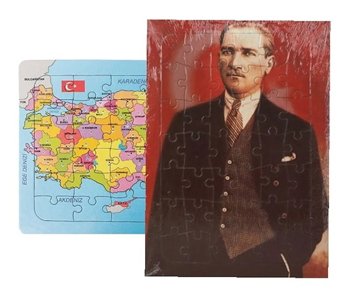 Eser Puzzle Türkiye Haritası - Atatürk 25X35 Yap boz - 2 adet