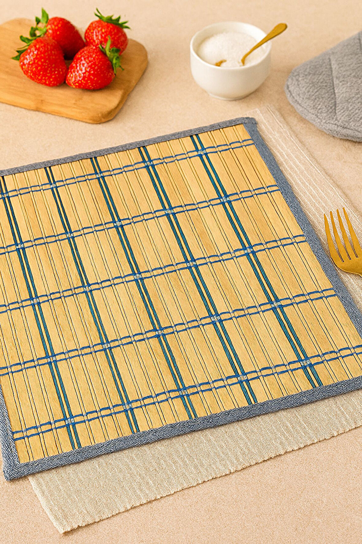 6 Lı Amerikan Servis Supla Seti | Şık Masa Sunumu – Leke Tutmaz, Kolay Temizlenir - 30x40 Cm