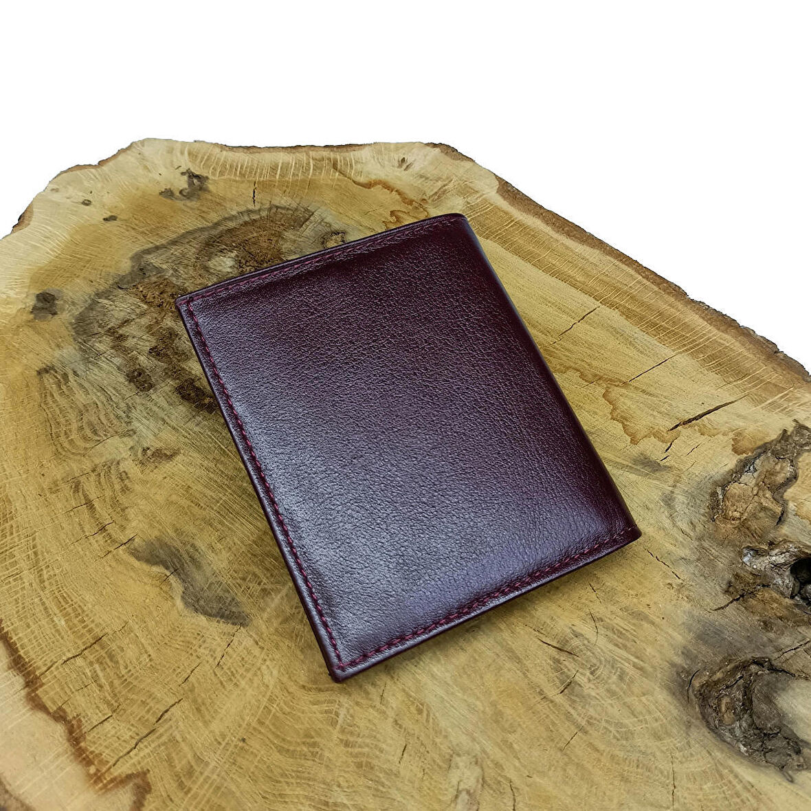 Hakiki Deri Bordo Erkek Cüzdan