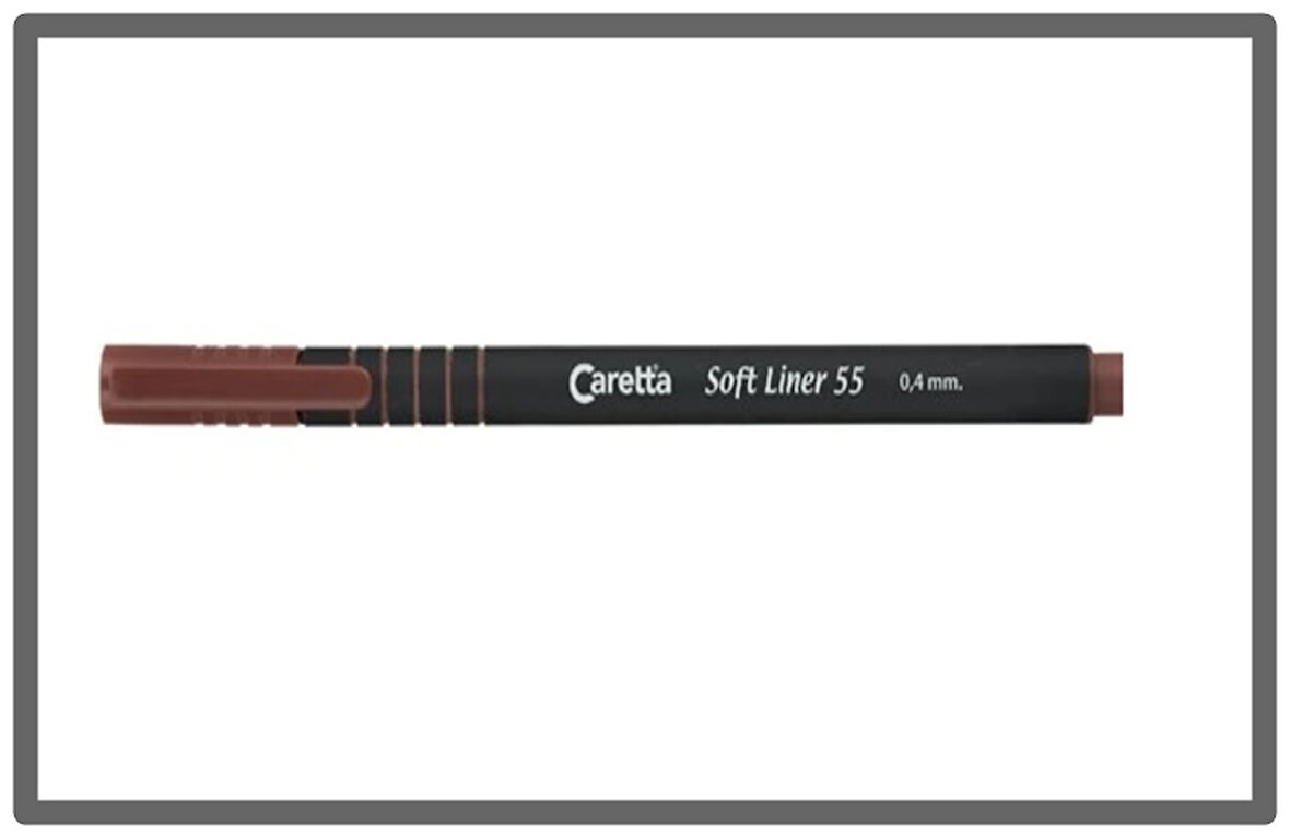 Caretta Soft Liner Renkli Kahverengi kalem - 3 adet