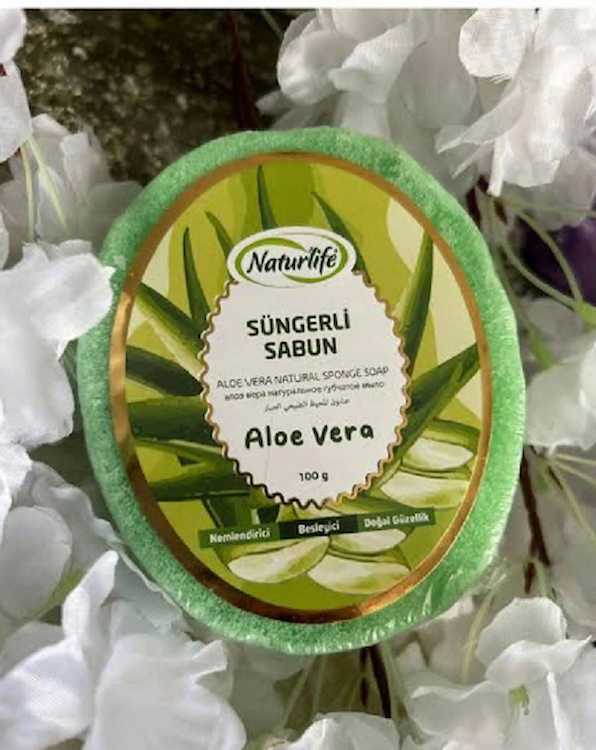 Süngerli Alovera sabunu 3*100gr
