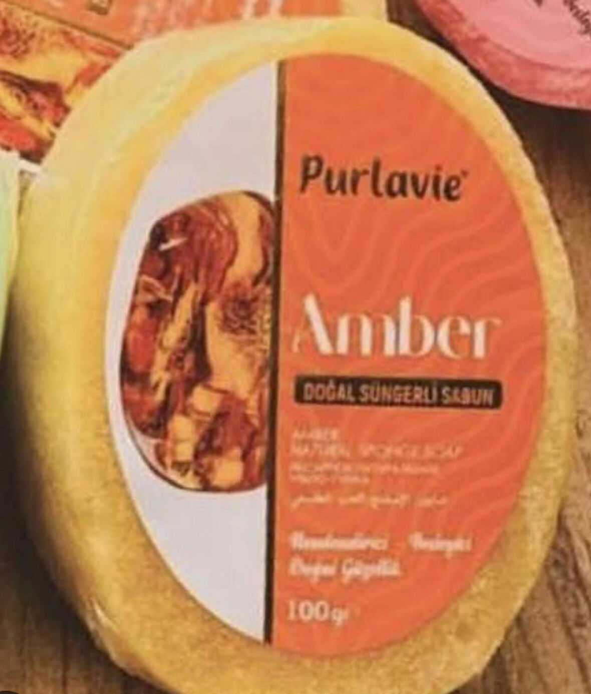 Süngerli amber sabunu 3*100