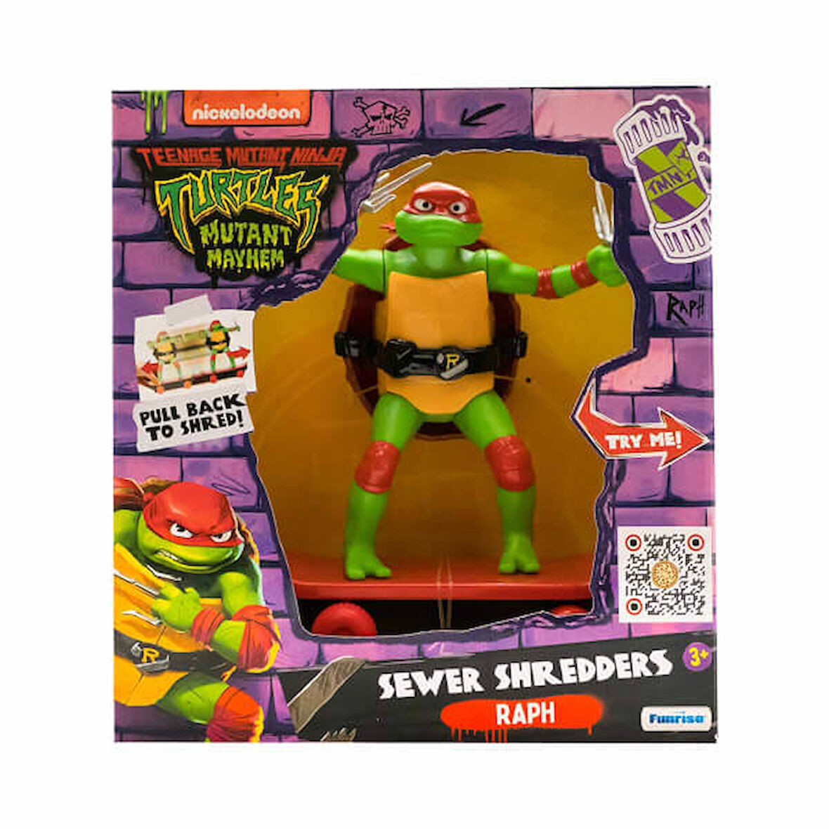 Ninja Turtles TMNT Mutant Mayhem Sewer Shredders Figür TU814001 Raph