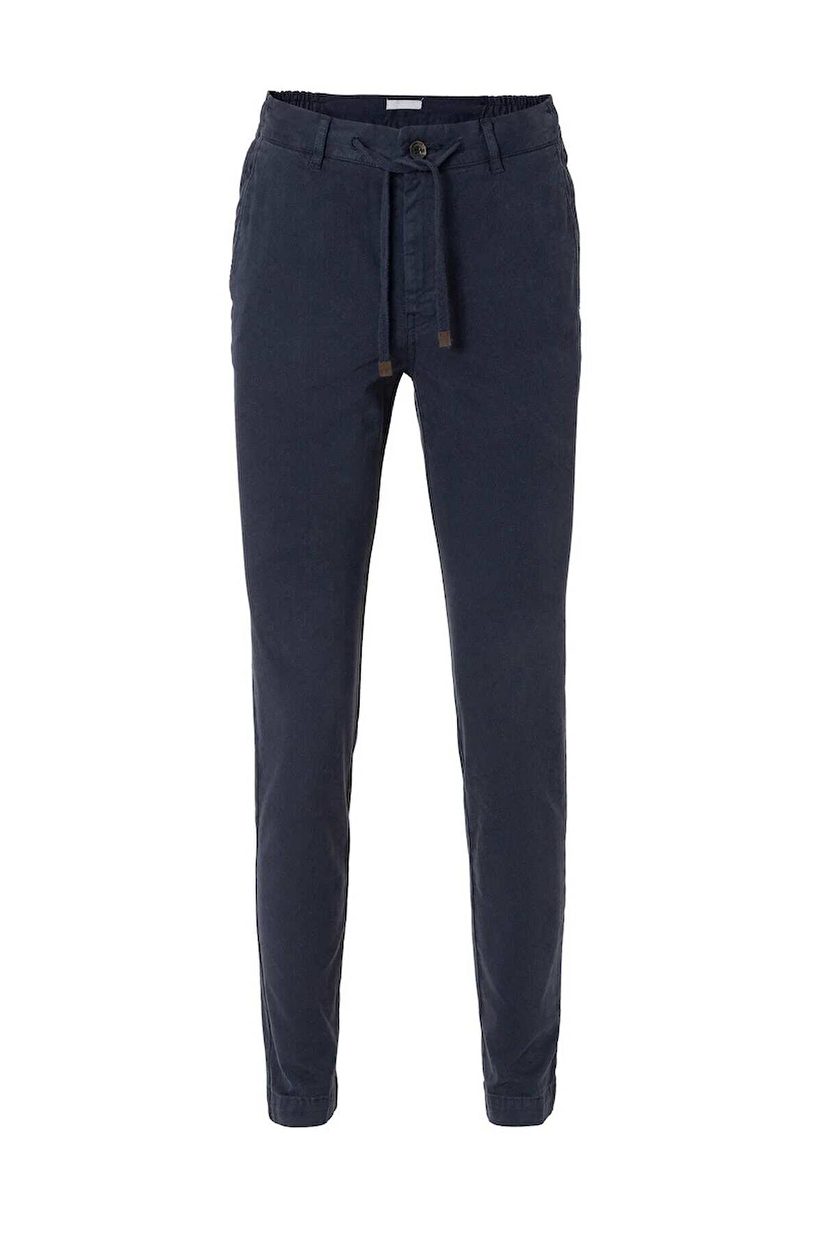 Lango Lacivert Renk Esnek Belli Kordonlu Chino Pantolon