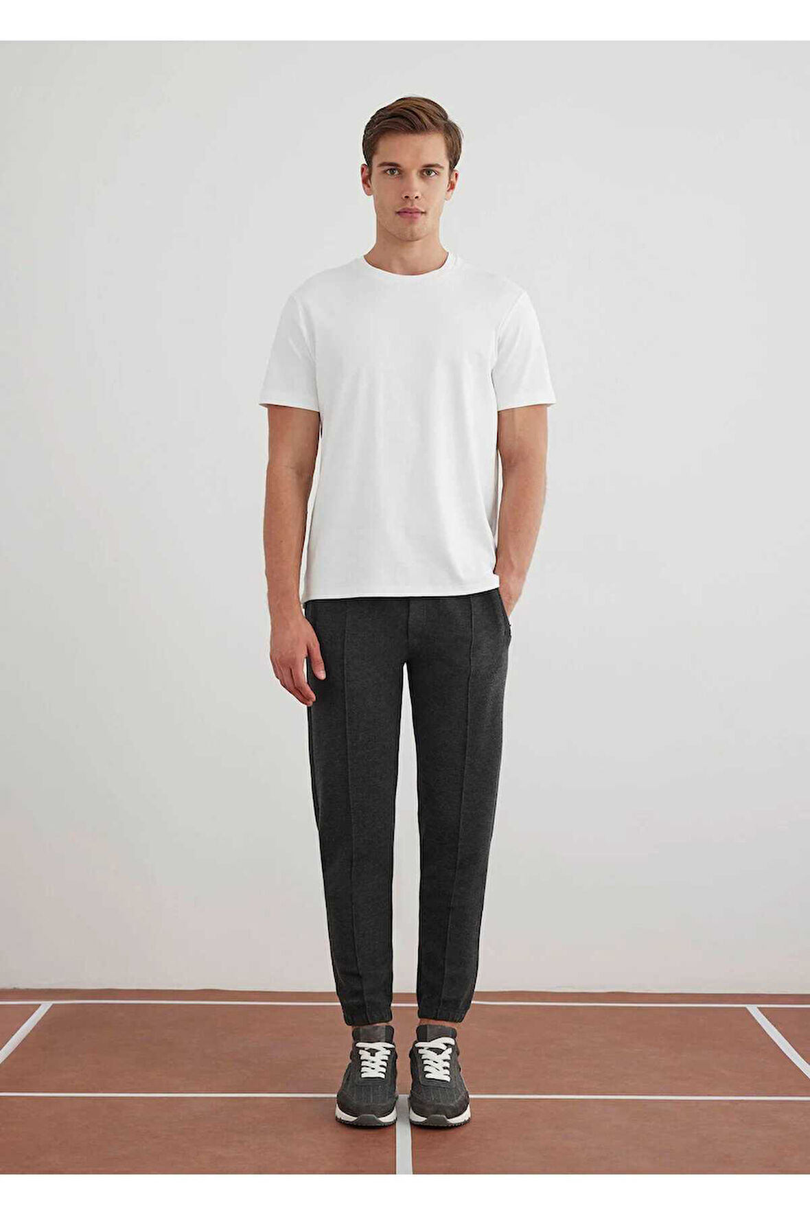 Volano Antrasit Renk Örme Kumaşdan Jogger Pantolon