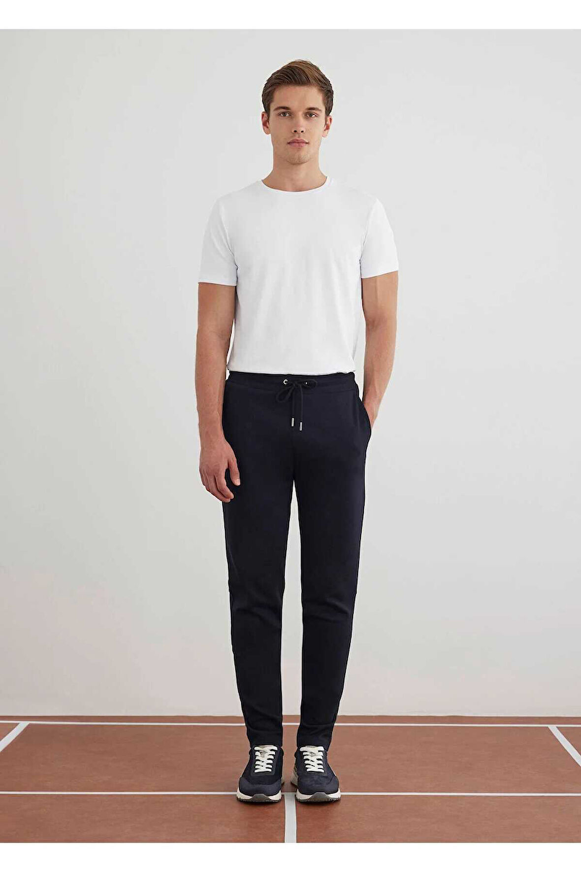 Worky Lacivert Renk Örme Kumaşdan Jogger Pantolon