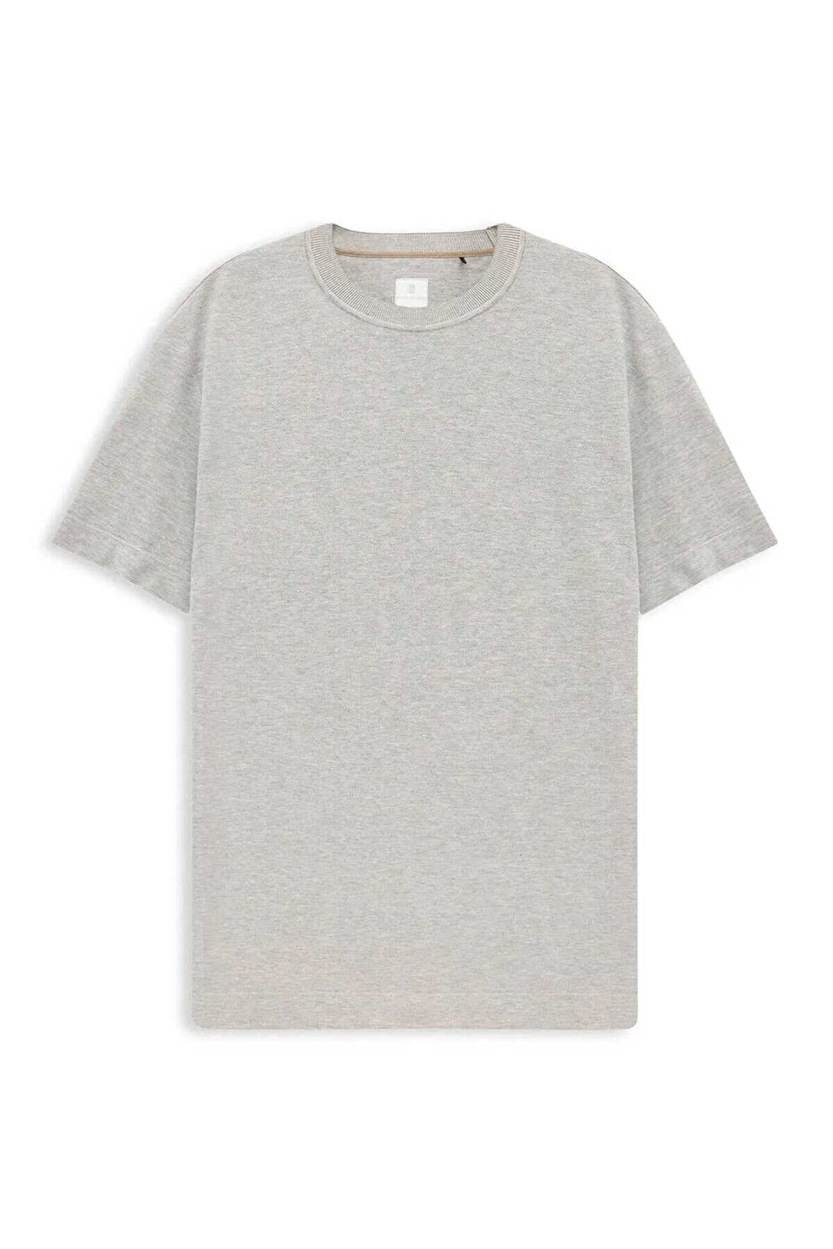 Boss Gri Melanj Renk Bisiklet Yakalı Pike Tişört