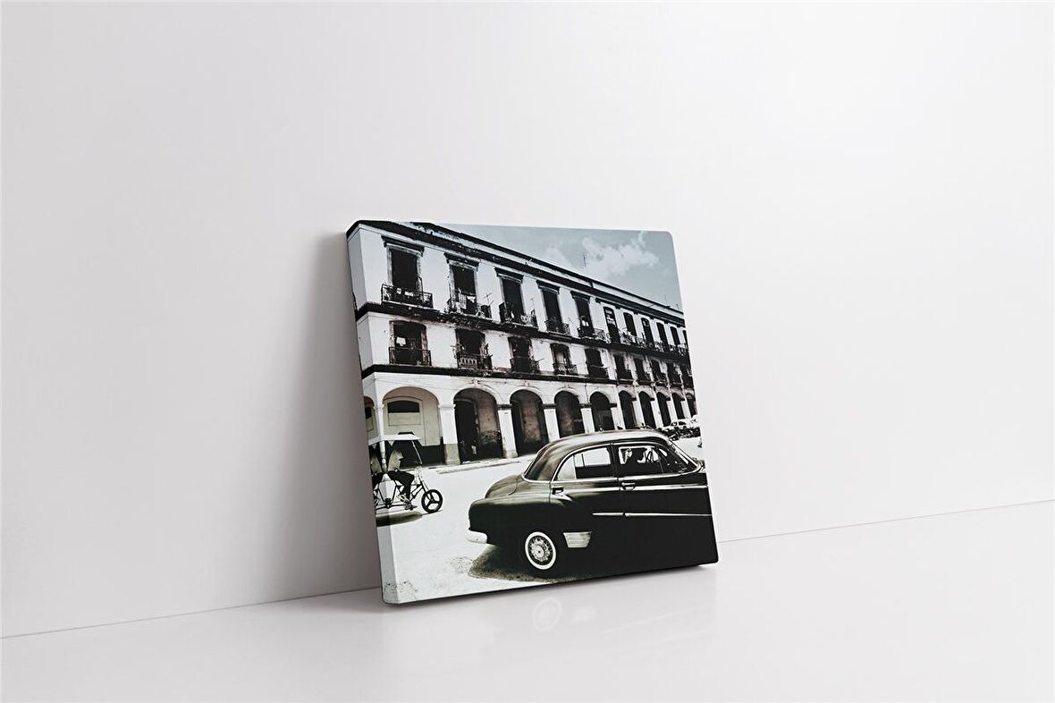 Kübada Siyah Klasik Araba Kanvas Tablo