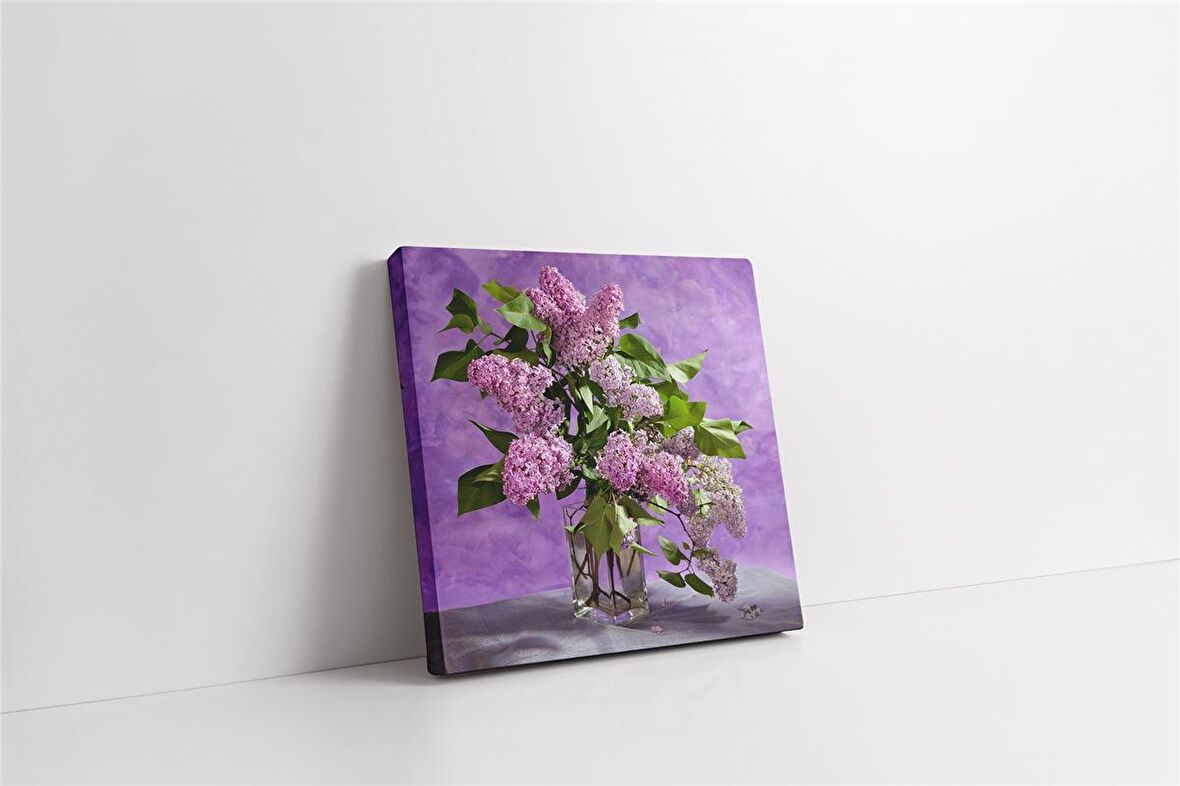 Vazoda Sümbüller Kanvas Tablo