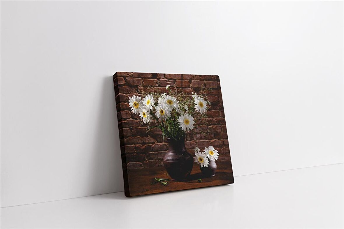 Vazoda Papatya Kanvas Tablo