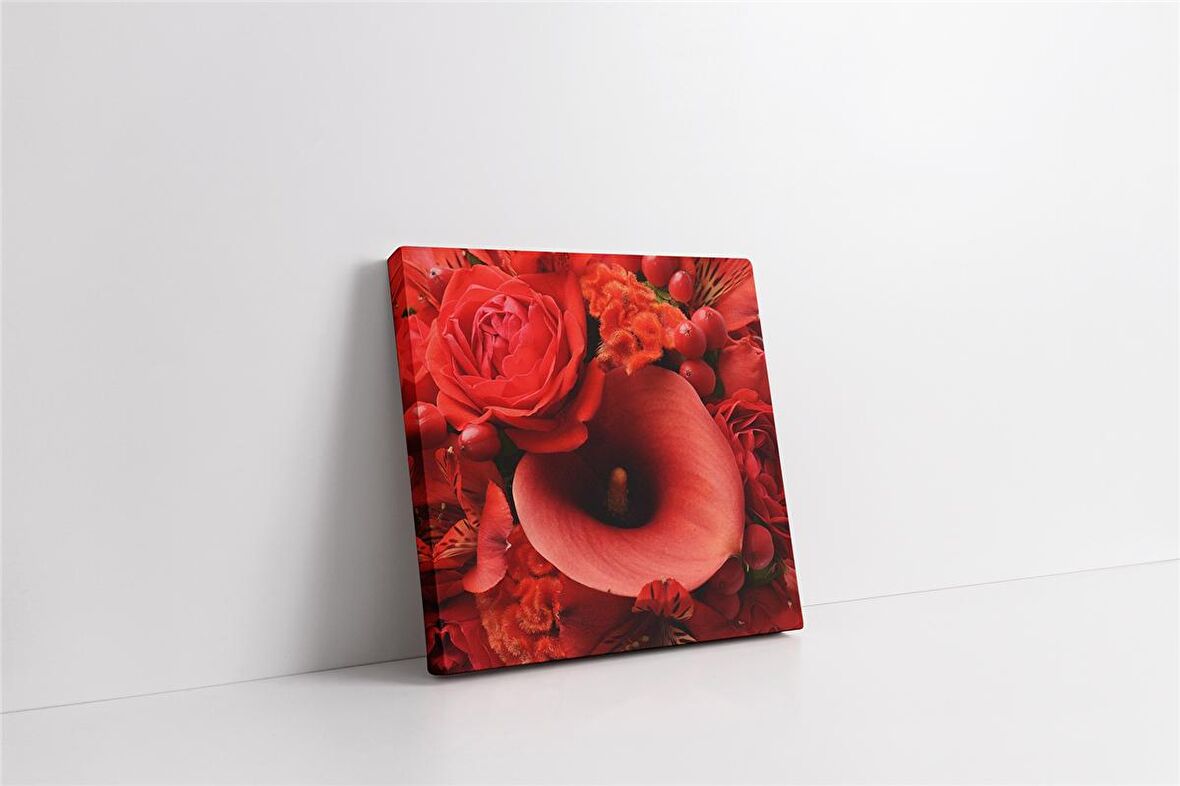Yakın Çekim Gül Kanvas Tablo