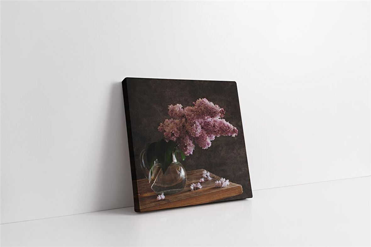 Vazoda Sümbüller Kanvas Tablo