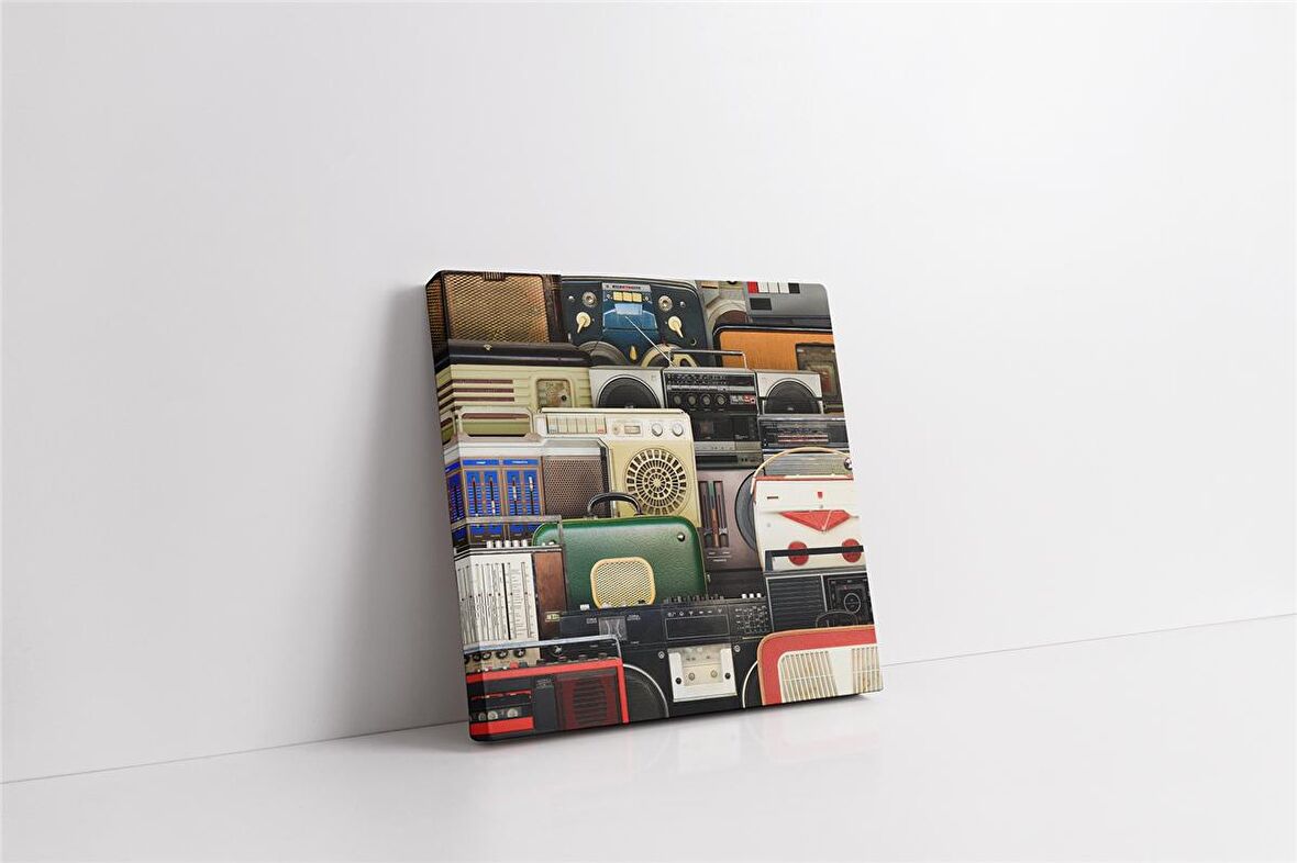 Karışık Radyo Teyp Kanvas Tablo