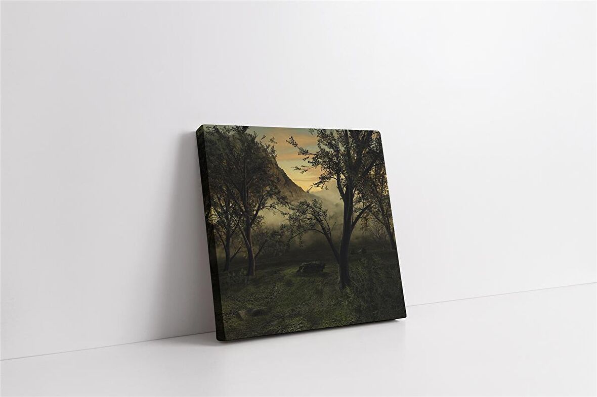 Yeşil Doğa Kanvas Tablo