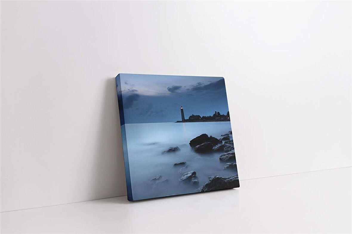 Gece Deniz Feneri Kanvas Tablo