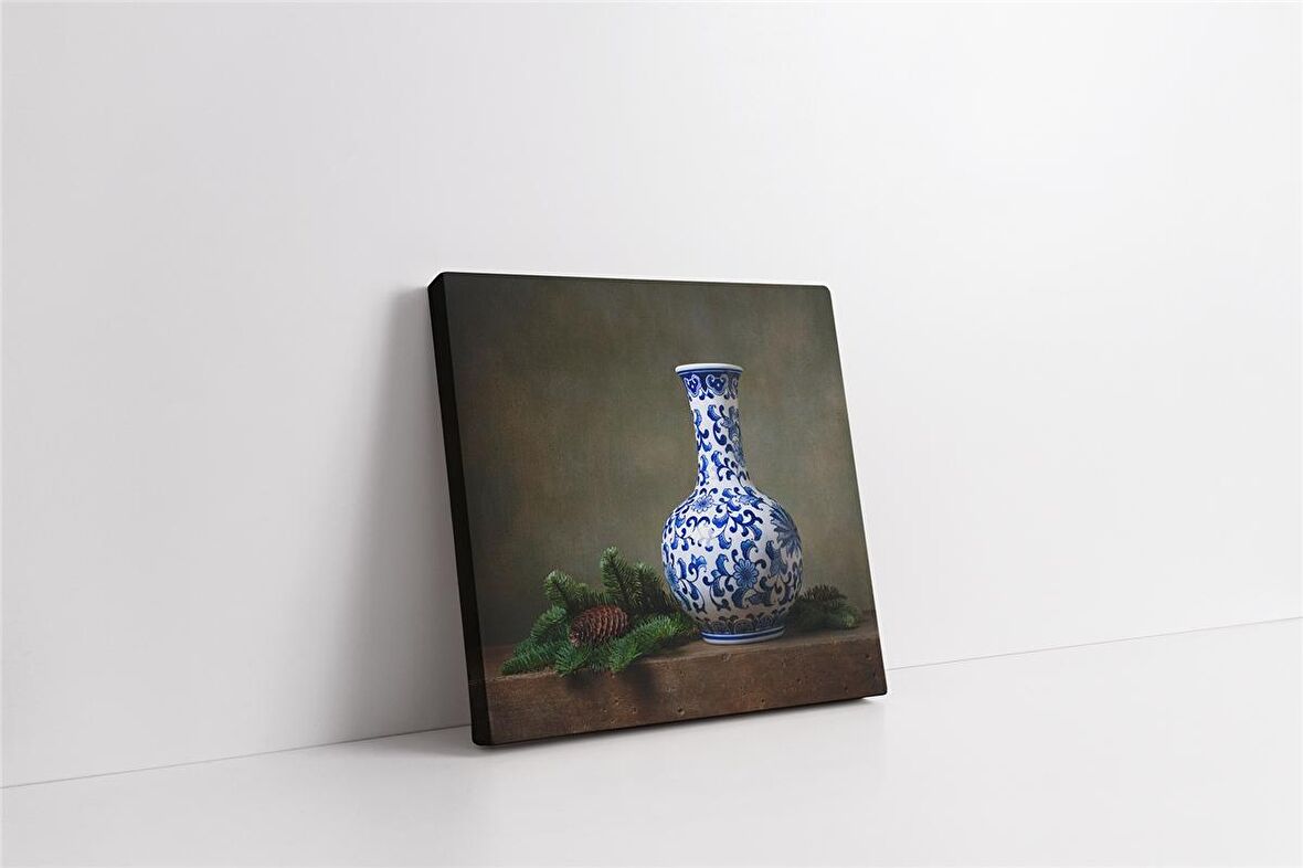 Porselen Vazo Kanvas Tablo