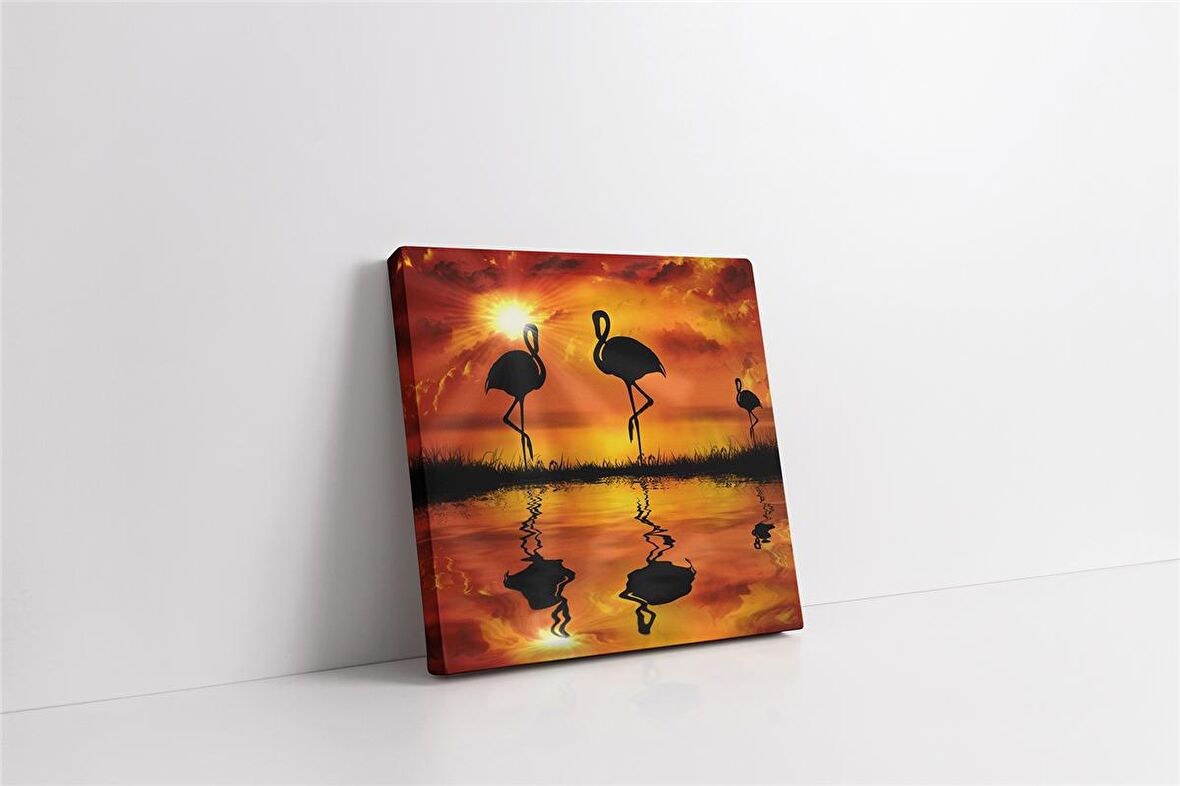 Flamingolar Kanvas Tablo