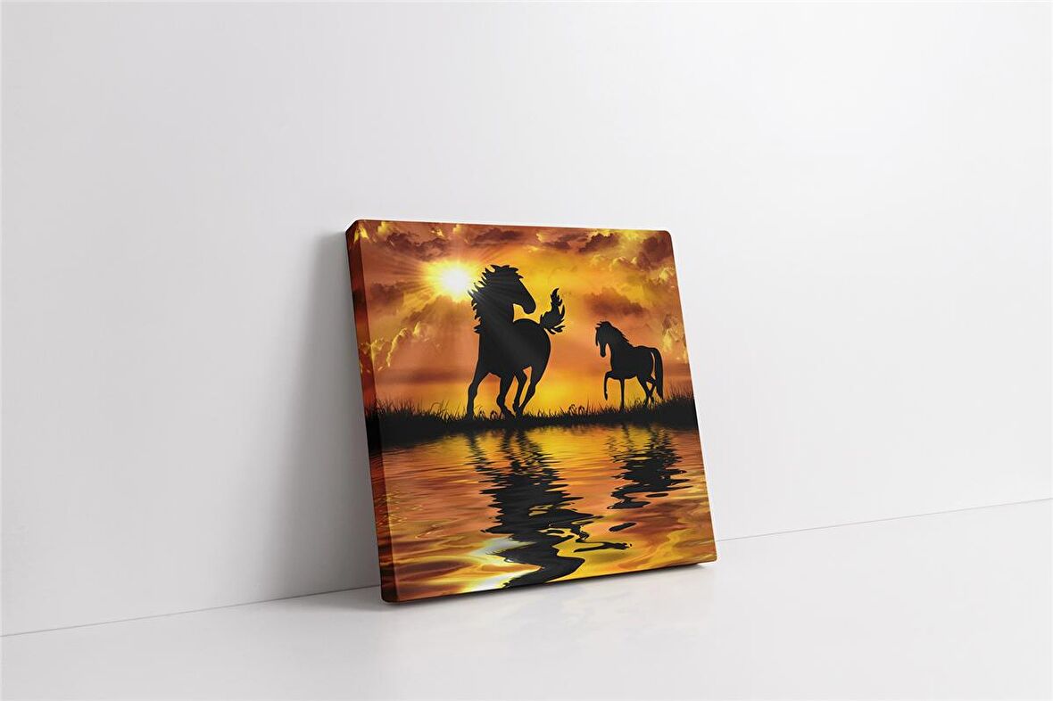 Koşan Atlar Kanvas Tablo