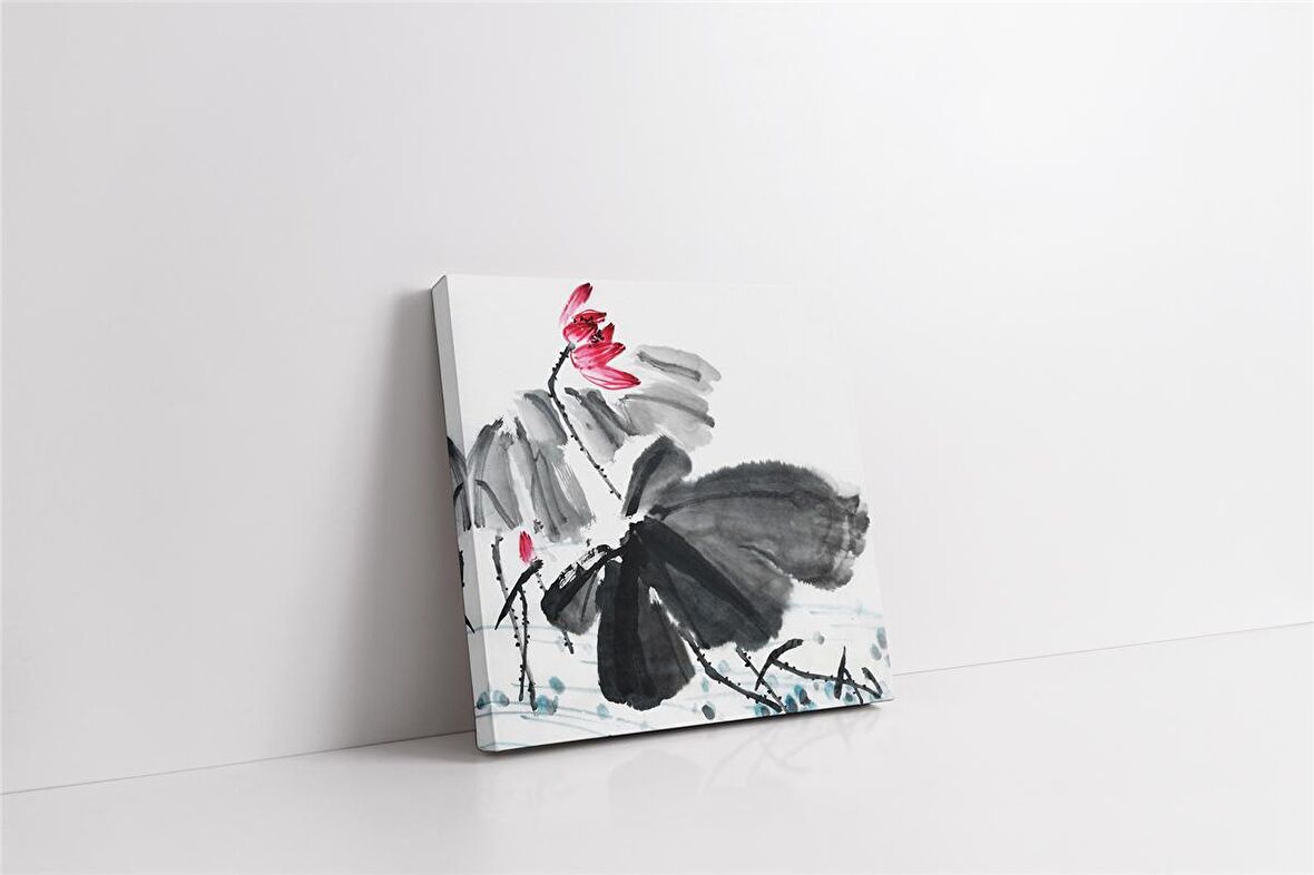 Kırmızı Çiçek Kanvas Tablo